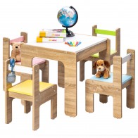Sweden Kids Activity Table with 4 Chairs set